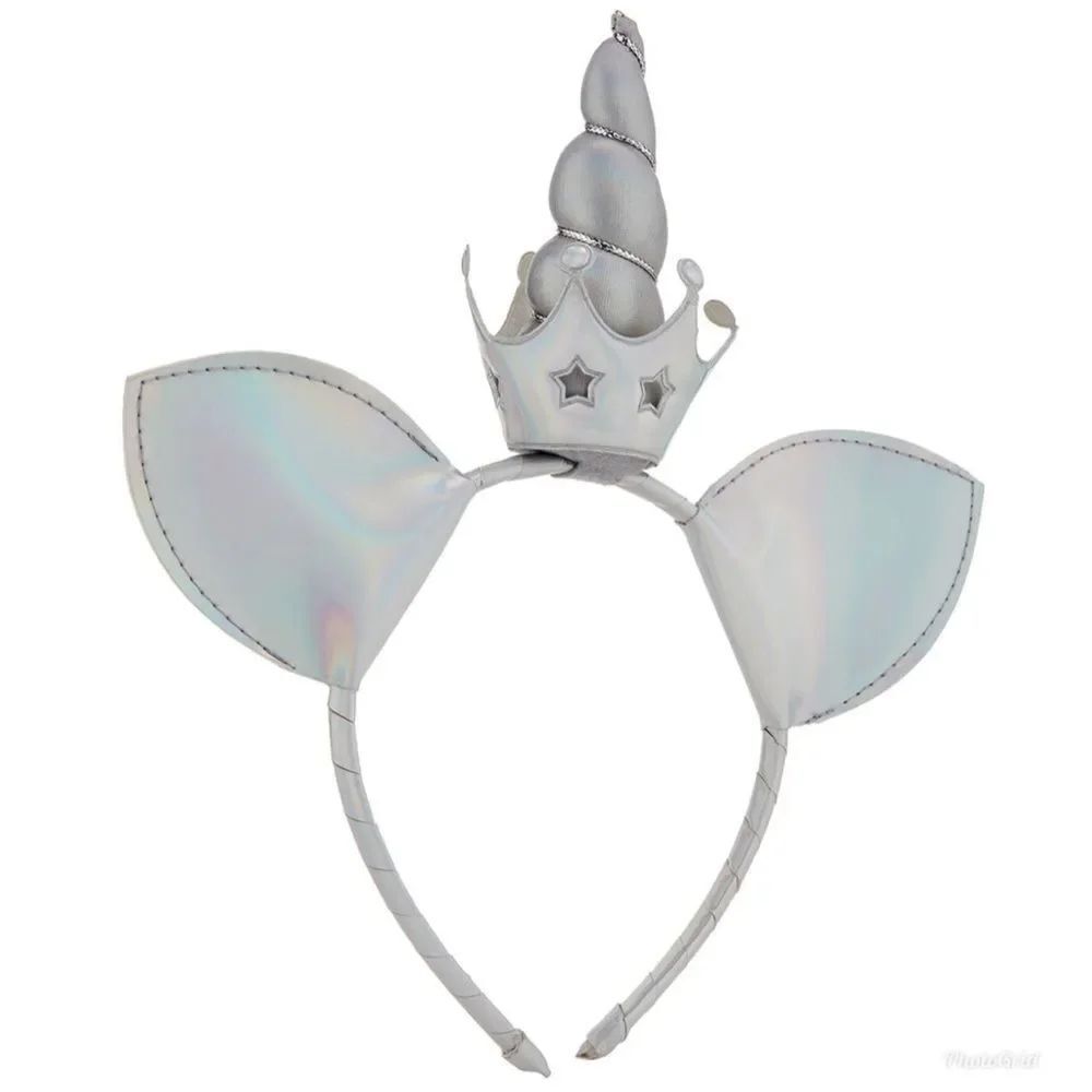 CAPELLI NEW YORK Silver Unicorn w Crown Headband